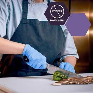 Gants d'examen jetables en plastique imperméables non stériles poudrés de qualité alimentaire pour usage industriel - Product Image 3