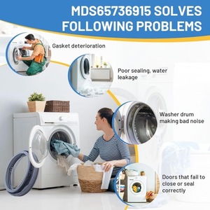 Junta de goma para puerta de lavadora MDS65736915, anillo de sellado de goma para lavadora de carga frontal, pieza de repuesto duradera - Product Image 3