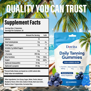 Gomitas Bronceadoras Naturales de Fórmula Avanzada para una Piel Radiante con Extractos Vegetales Puros, Solución de Bienestar, Gran Venta - Product Image 2