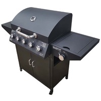 Barbecue à gaz autoportant moderne, four à rôtir multifonctionnel épaissi pour patio extérieur