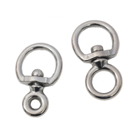 Anneau pivotant en forme de 8 en fonte nickelée marine, boucle de chaîne 7x20x31x82mm, accessoires de quincaillerie pour animaux de compagnie, yachts et bateaux