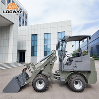 Chargeuse sur pneus électrique LOGWAY avec capacité de charge nominale de 800 kg, direction flexible pour les zones de travail étroites, livraison gratuite
