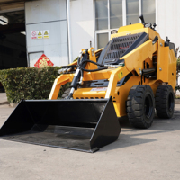 Mini excavatrice Skid Steer Loader Tractopelle avec mouvement sur chenilles Mini Dumper portable