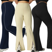 P02508 Pantalon de yoga d'exercice sexy à séchage rapide pour la peau, grande taille pour femmes, pantalon d'entraînement de fitness respirant à taille haute