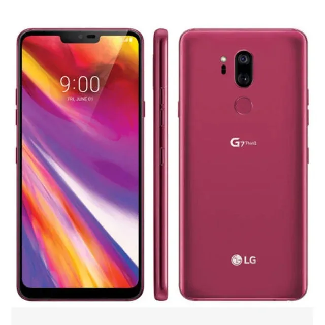 LG G7 ThinQG710用スマートフォンロック解除64GBROM 4GLTEクアッドコアリアカメラデュアルSIM 16MP6.1 "電話安い携帯電話