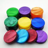 Jetons de jeu personnalisés en résine acrylique marbrée arc-en-ciel, 30 mm, 4 g, en plastique, pour jeux de société, jeux éducatifs pour enfants, jeux de table