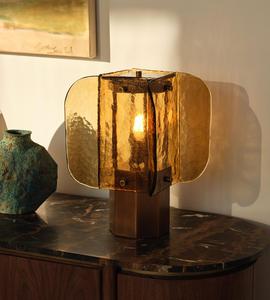 Trung Quốc cổ phong cách thủy tinh cảm giác nghệ thuật đèn bàn phòng ngủ đầu giường phòng khách nghiên cứu màu hổ phách Đèn bàn sáng tạo - Product Image 1