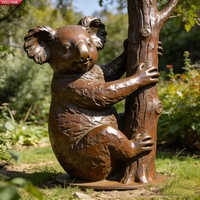 Sculpture de koala grandeur nature en bronze YOUFINE, art réaliste de la faune pour les zoos et les jardins