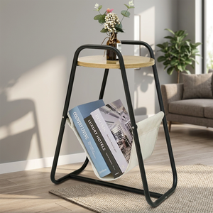 Mesa de Centro Moderna de Metal con Espacio de Almacenamiento - Product Image 1
