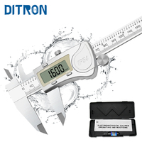 Calibre numérique électronique étanche Ditron IP54 200 mm 300 mm en acier inoxydable 150 mm pour la mesure de l'épaisseur