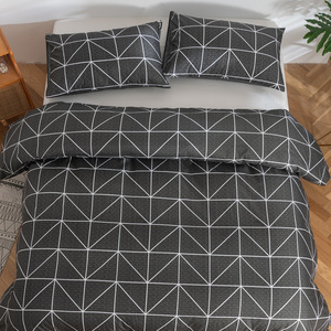 Juego de Funda Nórdica de Tres Piezas de Fibra Sintética Estampada Cepillada, Estilo Moderno Minimalista Chino, Textiles para el Hogar Transfronterizos - Product Image 3