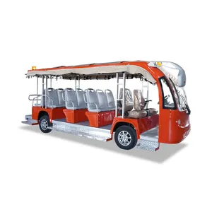 14 Seats Without Door Sightseeing Bus Electric Power 90-100km 1 Year Warranty High Quality Low Price