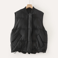 Veste courte décontractée en duvet de canard blanc 90% avec cordon de serrage à la taille, col baseball personnalisé en polyester/duvet