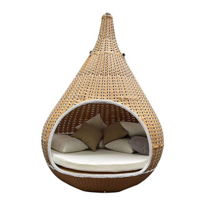 Silla hamaca de ratán de estilo Pastoral para exteriores, tumbona colgante Popular para hoteles, casas de familia, gota de agua, <span class=keywords><strong>Nido</strong></span> de Pájaro inspirado - Product Image 4