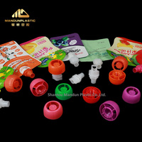Mandun 8.6mm Enfant Preuve Champignon Forme Vis Couvercle En Plastique Bec Cap pour Stand up Pouch Doypack Pouch Bec Sac