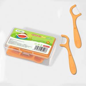 Bâtonnet de fil dentaire pour enfants personnalisable de qualité export avec cure-dent intégré pour l'hygiène buccale et étiquette personnalisable - Product Image 1