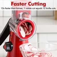 Râpe à tambour multifonction 1 pièce avec lames en acier inoxydable 304, outil de découpe fine en plastique pour choux et chocolat, modèle PS-336E