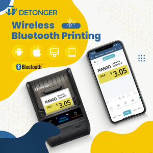 Detonger inkless dp23 nhiệt máy in nhãn không cần mực hoặc Ribbon siêu thị giá kệ tag thương mại máy in nhãn - Product Image 2
