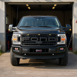 Calandre avant Ford F250 noire avec feux LED, modèle D0100XUJBZV, calandre de pare-chocs - Product Image 2