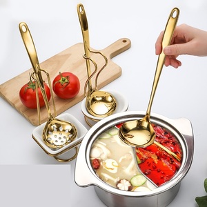 Nuovo Design oro acciaio inox da tavola cremagliera in metallo supporto argento da <span class=keywords><strong>cucina</strong></span> mestolo in ceramica cucchiaio resto - Product Image 5