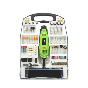 Mini-meuleuse électrique DIY 135W avec vitesse variable et <span class=keywords><strong>mandrin</strong></span> sans clé, 234 accessoires - Outil de gravure <span class=keywords><strong>Dremel</strong></span> - Product Image 1