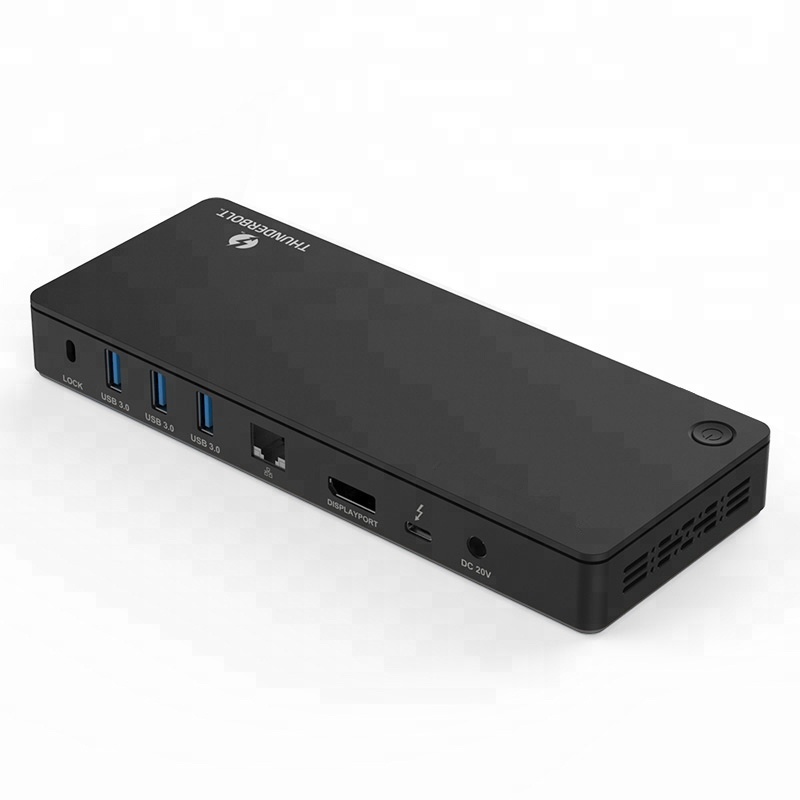 2019 Thunderbolt 3 Double 4 K USB 3.0 Table Universelle HDD Station d'accueil pour Ordinateur Portable