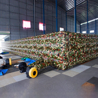 Labyrinthe gonflable géant en PVC camouflage pour l'extérieur, jeux gonflables commerciaux, labyrinthes d'obstacles gonflables à vendre, jeux d'intérieur camouflage