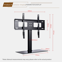 Base de Pedestal para TV de Mesa, Universal, de Acero Laminado en Frío, Altura Ajustable, para TV LED/LCD de 55 Pulgadas, Tamaño Máximo 200x200 VESA