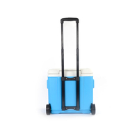 Glacière isotherme portable 30L moderne avec roues et poignée pour le camping, maintien de la glace pendant 48h
