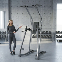 Station de musculation polyvalente pour triceps, abdominaux verticaux et soulevés des genoux, avec barres de traction et de dips