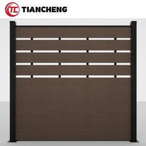 Clôture de jardin en WPC durable TIANCHENG, clôture de jardin pour l'intimité, clôture en WPC, noir <span class=keywords><strong>anthracite</strong></span> - Product Image 2