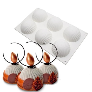 Moule en silicone Tangchu en forme de chignon pour mousse, <span class=keywords><strong>spirale</strong></span> semi-circulaire, pour chocolat et gelée, compatible four - Product Image 5