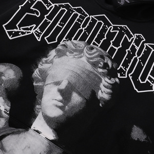 Sweat à capuche 100% coton épais de qualité supérieure avec émotion mixte Monster Looped avec impression Monster pour hommes et femmes - Product Image 3