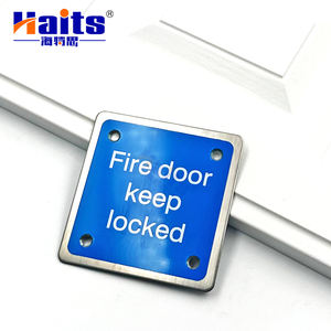 Panneau de <span class=keywords><strong>porte</strong></span> en acier inoxydable, panneau de <span class=keywords><strong>porte</strong></span> <span class=keywords><strong>coupe</strong></span>-<span class=keywords><strong>feu</strong></span>, panneau « garder la <span class=keywords><strong>porte</strong></span> verrouillée », indicateur de sécurité mural - Product Image 5