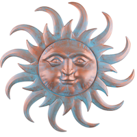Décoration Murale Artisanale en Fer Forgé Visage de Soleil pour Jardin, Clôture, Cour, Intérieur, Salon – Art Déco Métallique Multifonctionnel – Idéal Diwali