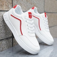 Chaussures de sport décontractées pour hommes, respirantes, en mesh, solides, blanches, populaires, chaussures de mode pour étudiants