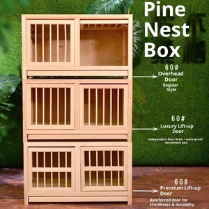 <span class=keywords><strong>Nichoir</strong></span> rectangulaire en bois et cage d'accouplement pour pigeons de reproduction et de course - Équipement aviaire réglable - Product Image 4