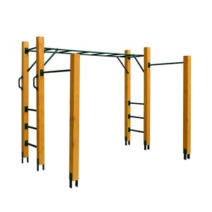 Kit de barre de singe guerrier de cours de circuit extérieur d'enfants d'enfants barre de bois et de singe avec la barre de gymnastique - Product Image 2