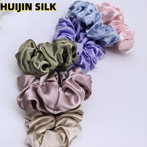 HUIJIN lüks yüksek elastik dut ipek Scrunchies saç aksesuarları koleksiyonu kadınlar için at kuyruğu tutucu saç bağları Set - Product Image 4