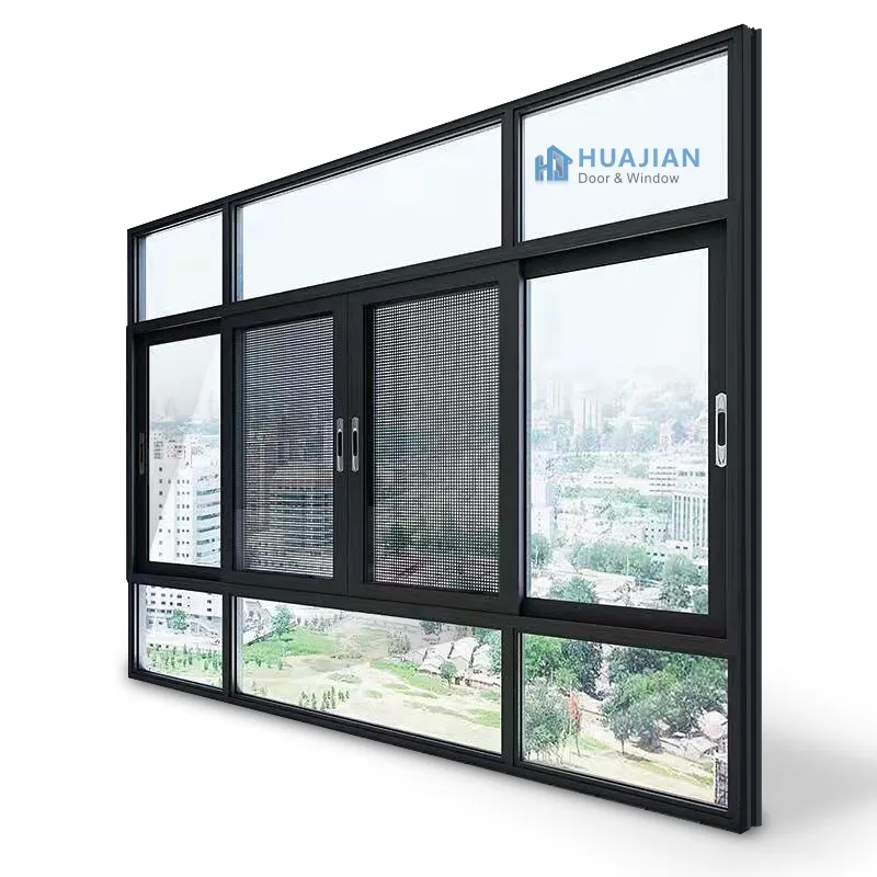 Modern Sound proof Durable Sliding Aluminium alloy Window Door Low E temper Glass Metal Window Door