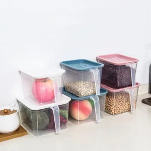 Lagerung Box Küche Mit Griff Für Kühlschrank Kunststoff Mit Deckel Versiegelt Lebensmittel Obst Lagerung Box Lagerung Jar Großhandel
