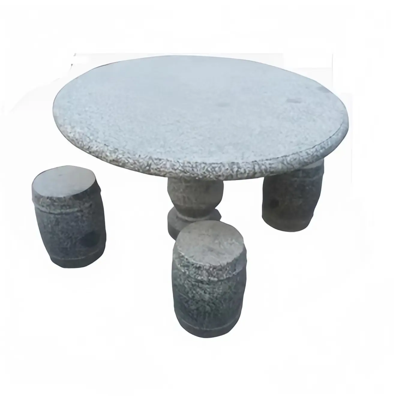 Оптовая продажа, открытый садовый каменный обеденный стол со скамейками и стульями, садовые украшения, вырезанные вручную каменные столы