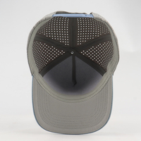 Gorra de Béisbol de Alto Rendimiento para Golf, con Perforaciones Cortadas a Láser, Repelente al Agua, Cierre a Presión, con Logotipo Personalizado en PVC