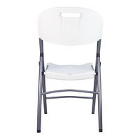Ensemble table et chaises pliantes d'extérieur en plastique et métal HDPE, résistant aux UV, haute qualité, blanc, pour hôtel, hôpital, salle à manger, villa, entrée