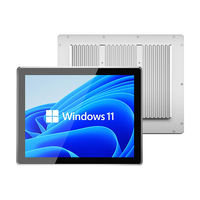 Panel PC Industri 15 Inci IP65 Tanpa Kipas, CPU Intel N100, RAM 4GB, SSD 128GB untuk Terminal Pemantauan Pembangkit Listrik