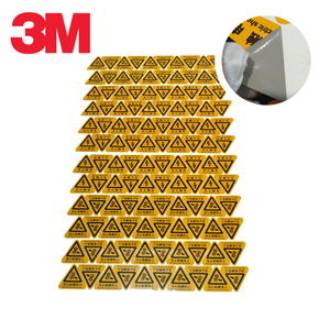 สติกเกอร์เตือน 3M 180C ป้ายกระดาษรูปสามเหลี่ยมสีเหลืองพร้อมกาวอะคริลิกสำหรับทำเครื่องหมายความปลอดภัยของอุปกรณ์ - Product Image 1