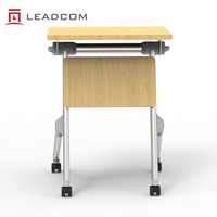 Table de réunion modulaire pliante LEADCOM LS-424AS certifiée BIFMA pour projets de bureaux commerciaux clés en main