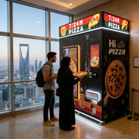 Distributeur automatique de pizzas à fonctionnement silencieux, capacité de 72 pièces, compatible SDK, paiement par carte de crédit et code QR, bruit <45dB, pour bureaux et hôpitaux