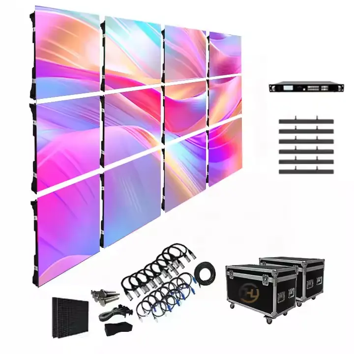 500*500MM 실내 야외 거대한 무대 배경 Led 비디오 벽 P2.6 P2.9 P3.91 P4.81 원활한 접합 임대 LED 디스플레이 화면