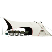 Tente tunnel de camping extérieure personnalisée multifonctionnelle, une chambre, un salon, quatre saisons, en tissu Oxford, OEM